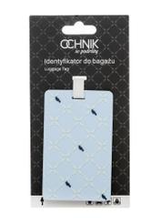 Luggage tag AW-012-0007-7P(W26), product view with packaging on white background.