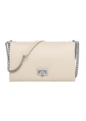 Cream small women's handbag TOREC-1282-0B(Z26) - front product view, on white background.