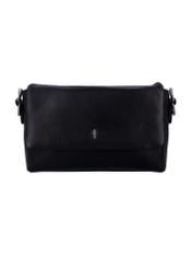 Black leather women's handbag TORES-1377-99(Z26), front product view on white background.