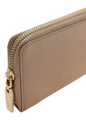 Large beige leather women's wallet PORES-0800B-80(W24)-06