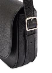 Women's black pebbled messenger bag TORES-1122D-99(Z25)