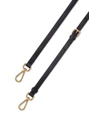 Black leather women's handbag TORES-1381-99(Z26), view of the product strap on a white background.
