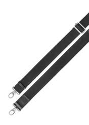 Black leather men's briefcase TORMS-0507-99(W26) - stripes view, on white background.