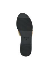 Women's gold leather flip-flops BUTYD-0725B-28(W24)-04