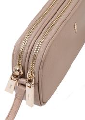 Small beige leather women's handbag TORES-0466D-81(Z25), close-up detail on white background.