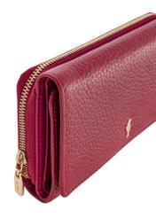 Large pink leather women's wallet PORES-0801B-34(W24)-07