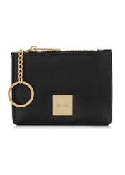 Women's small flat black wallet POREC-0367-99(W24)-01