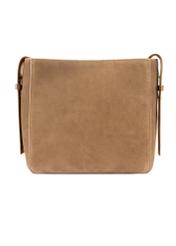 Beige leather women's handbag TORES-1251-1B(W26) - product view from the back, on a white background.