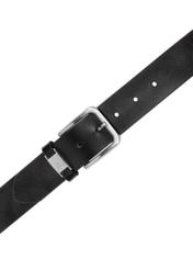 Black leather men's belt PASMS-0129B-99(Z24)