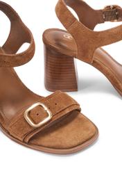 Camel-colored suede sandals BUTYD-1230-1D(W26)