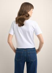 Women's white cotton T-shirt TSHDT-0165-0A(Z26)