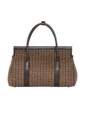 Checkered shopper bag TOREC-1327-1P(Z26), back view of the product on a white background.