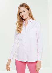 Pink striped shirt for women KOSDT-0156-34(W24)-01