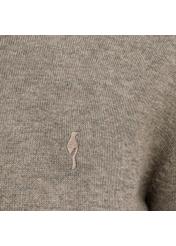 Beige men's turtleneck sweater SWEMT-0095A-81(Z23)-02