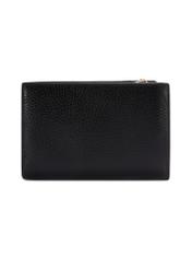 Black leather women's wallet PORES-0980R-9I(W26), product view from the back on a white background.