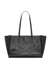 Black large leather women's handbag TORES-1435-99(Z26) - front product view, on white background.