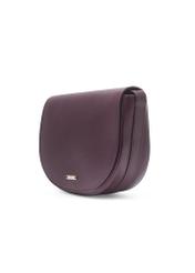 Women's burgundy leather messenger bag TORES-1352-4D(Z26), diagonal product view on white background.