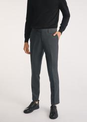 Men's trousers in graphite colour SPOMT-0112-95(Z25), product visible from the front on the model, half of the silhouette visible.