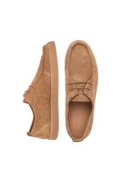 Camel suede men's shoes BUTYM-0532-1D(W26), top view of the product on a white background.