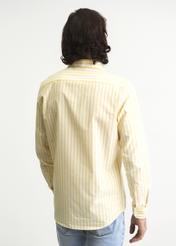 Men's yellow striped shirt KOSMT-0284-21(W23)-06