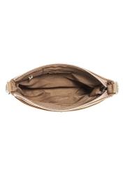 Dark beige women's shoulder bag TOREC-0708B-81(Z25), view of the center of the product on a white background.