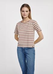 Women's striped T-shirt TSHDT-0136-82(W25)-02