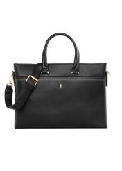 Black women's briefcase TOREC-1372-99(Z26) - front product view, on white background.