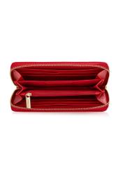 Large red women's wallet with logo POREC-0368-42(W24)-05