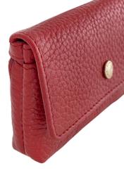 Non-stiff red leather wallet PORES-0895-40(Z23)-05