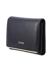 Black medium women's wallet POREC-0448-99(Z26), diagonal product view on white background.