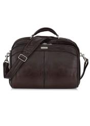 Dark brown leather business travel bag TB-214A-90(KS)-01