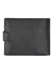 Black men's leather wallet PORMS-0719-99(Z26) - product view from the back, on a white background.