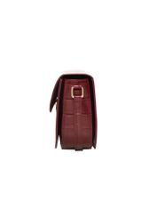Small red croc-effect shoulder bag TOREC-1244-4C(Z26), side view on a white background.
