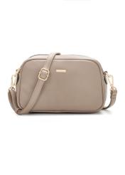 Beige medium women's handbag TOREC-1121-1D(W26), product view from the front on a white background.