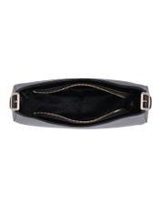 Black leather women's shoulder bag TORES-1348-9I(Z26), product view inside on white background.