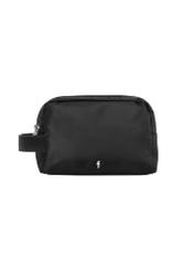 Black women's cosmetic bag TOREN-0348-99(Z26), front product view on white background.