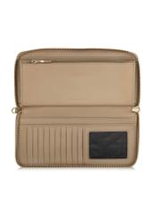 Beige leather women's belt wallet PORES-0892-80(W24)-05