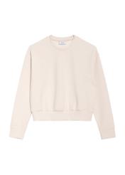 Light beige women's sweatshirt BLZDT-0119-1A(Z26), front product view on white background.