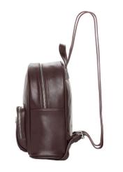 Burgundy women's backpack TOREC-1263-4D(Z26). Side view on a white background.