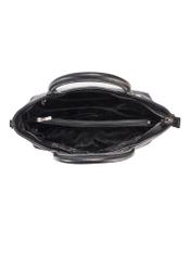 Black large leather women's handbag TORES-1158-9I(Z26), product view from above on a light background.