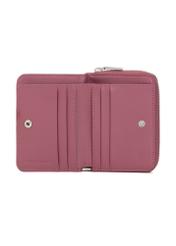 Small leather pink women's wallet PORES-0833G-31(Z25), product view inside on white background.