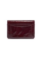 Burgundy women's wallet PORES-1020-4E(Z26), product view from the back on a light background.