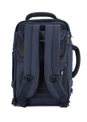Navy blue airplane backpack PLCMN-0017-69(Z25), back view of the product on a white background.