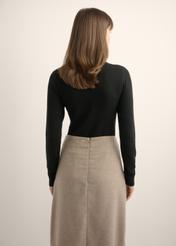 Black women's turtleneck sweater SWEDT-0272-99(Z26)
