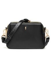 Black small women's handbag TOREC-1126-99(W26), product view from the front on a white background.