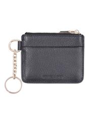 Black small leather women's wallet PORES-1013R-9I(Z26), back product view on white background.