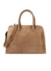 Beige suede handbag TORES-1191-1B(W26)