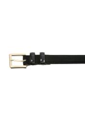 Black suede leather women's belt PASDS-0283A-99(W24)-03