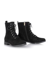 Women's suede black leather boots BUTYD-1008-98(Z24)-02