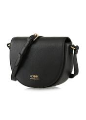 Women's black leather messenger bag TORES-1061-99(Z24)-02